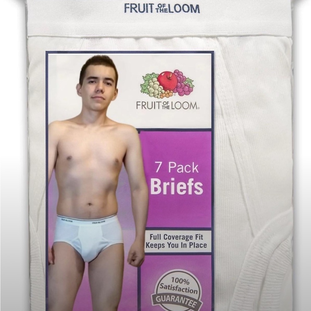 Fruit of the Loom Classic White Briefs 7 Pack